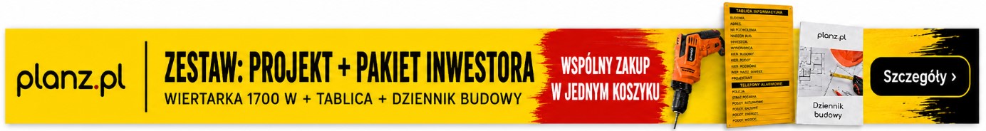 Wiertarka 1700 W za 1 zł netto, tablica i dziennik budowy przy zamówieniu od 3500 zł