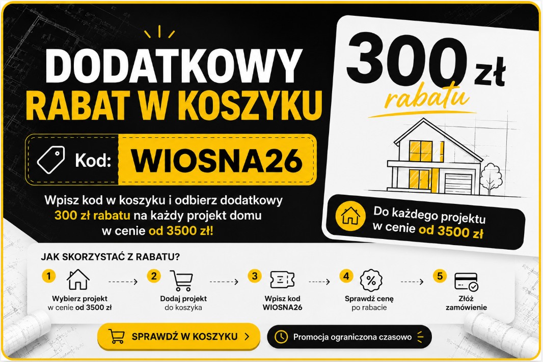 Kod rabatowy WIOSNA26 - 300 zł rabatu w koszyku